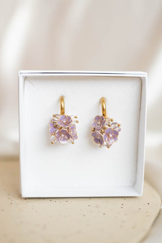 Viola korvakorut lila